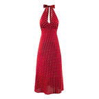 Pauline | Timeless Polka Dot Backless Midi Dress