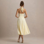 Carla | Halter Square Neck Midi Dress