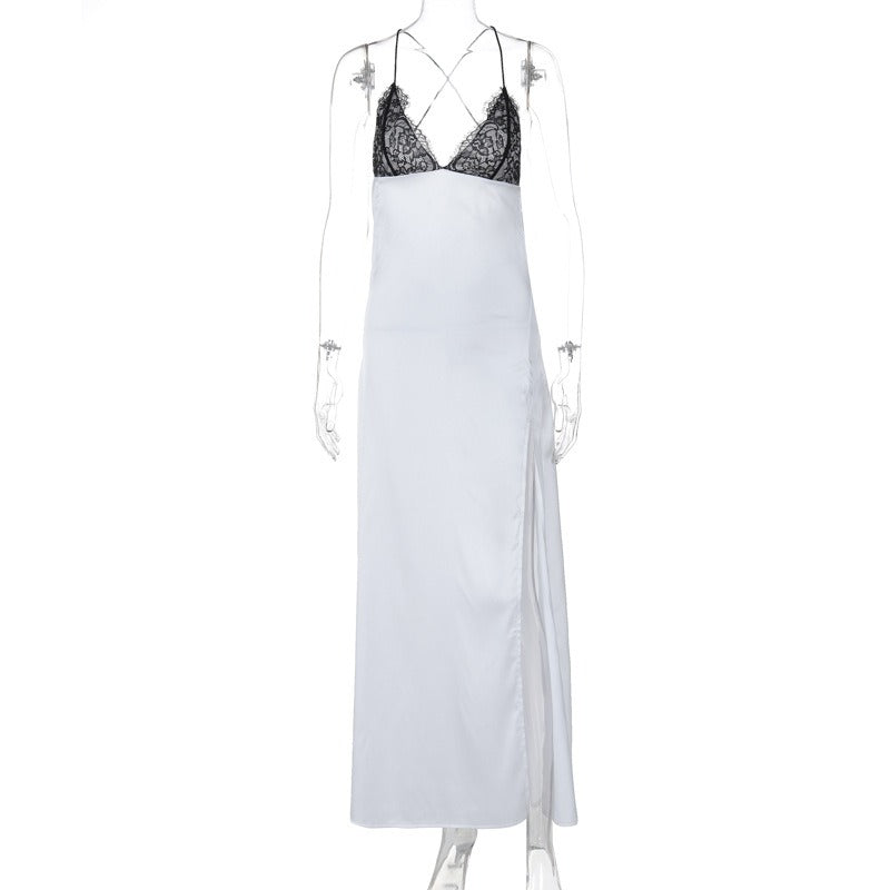 Kaja | Lace Bodice Satin Gown For Red Carpet