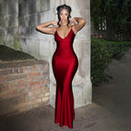 Livia | V-Neck Fitted Mermaid Maxi Dress