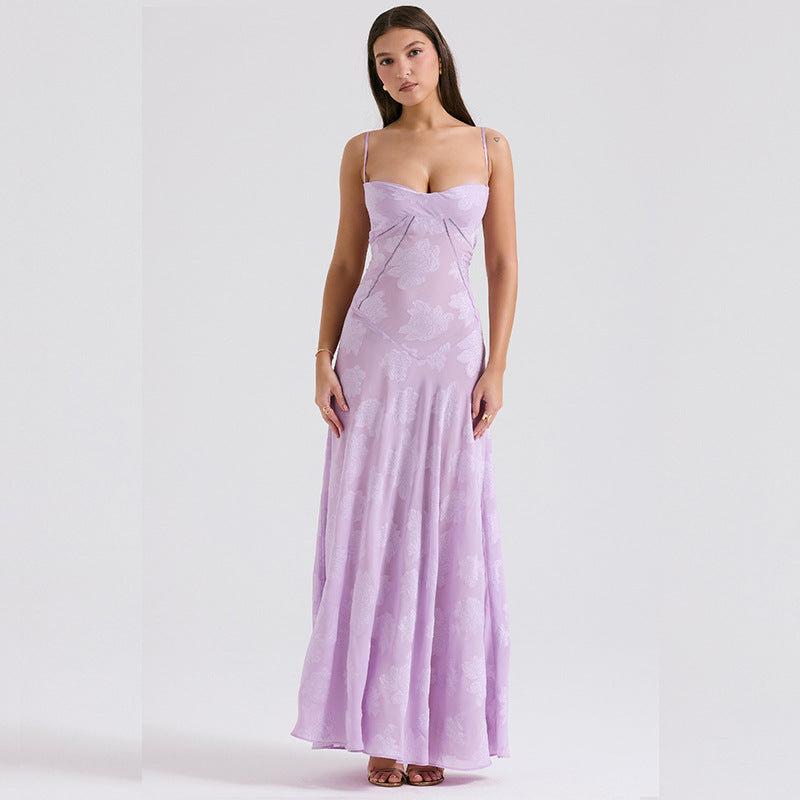 Liv | Floral Sweetheart Garden Wedding Maxi Dress