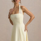 Carla | Halter Square Neck Midi Dress