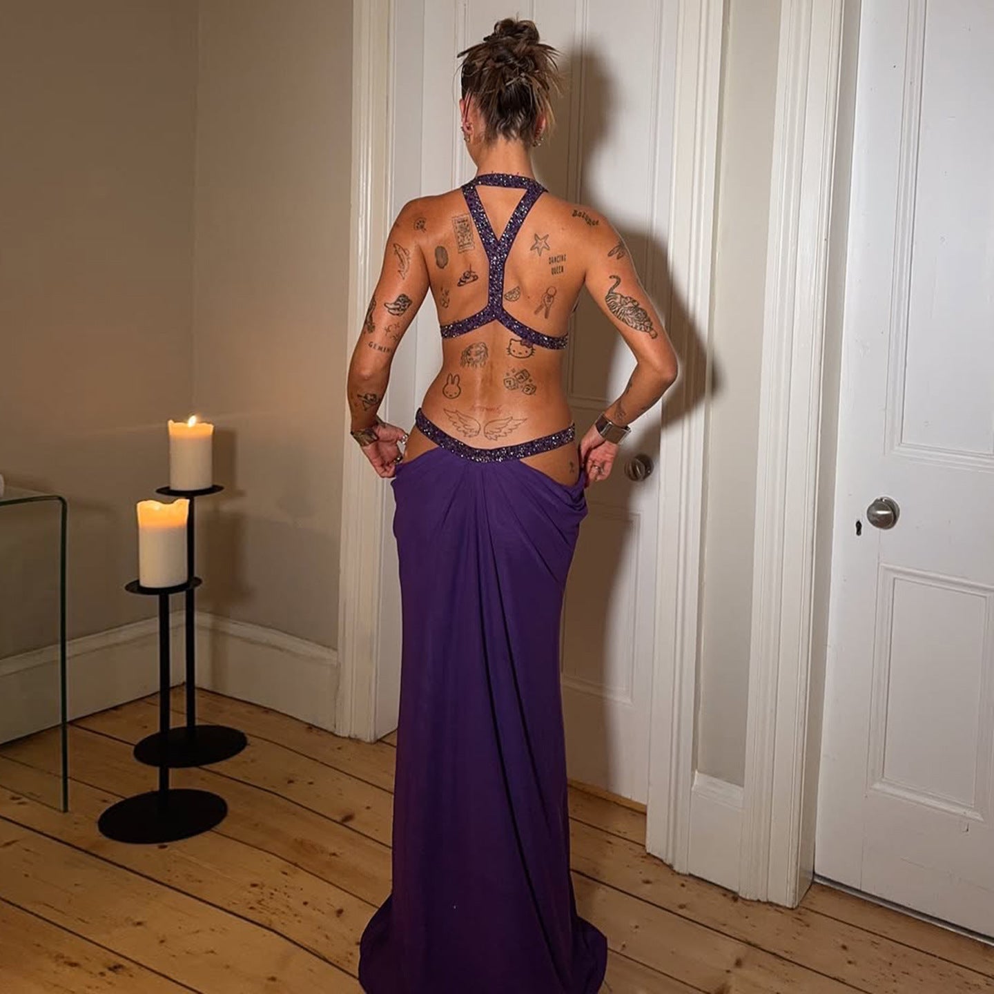 Celestina | Backless Patchwork Slimming Maxi Dress