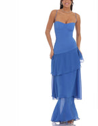 Carmen | Airy Backless Chiffon Maxi Dress