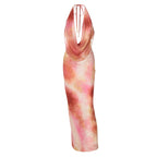 Juno | Ethereal Backless Waist-Cinch Maxi Dress