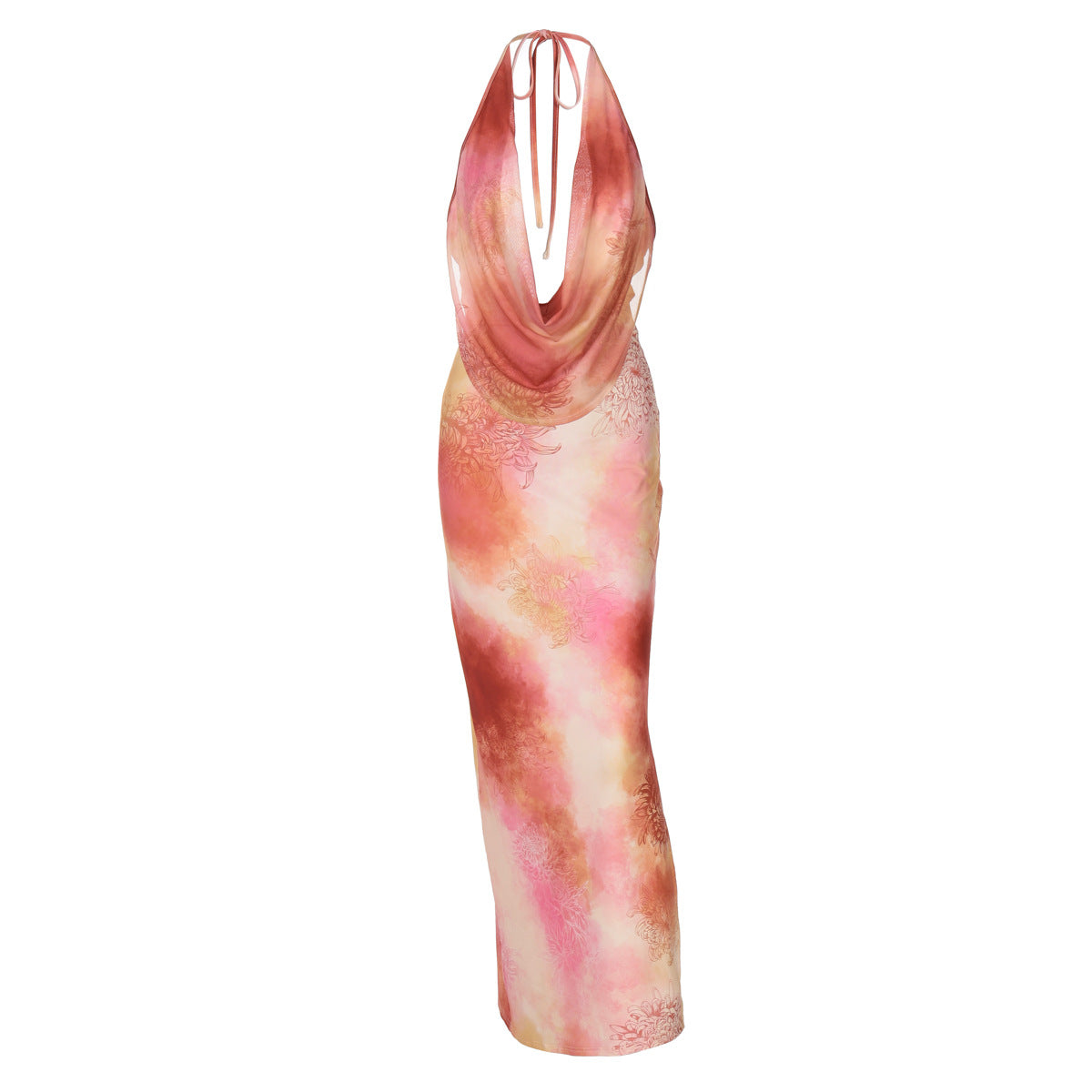 Juno | Ethereal Backless Waist-Cinch Maxi Dress