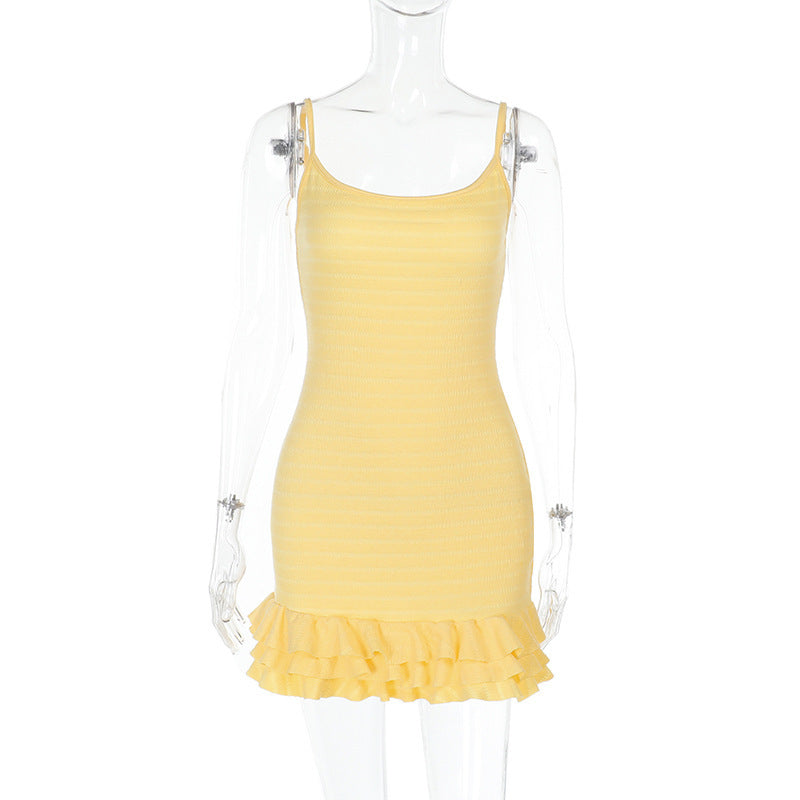 Fanny | Ruffle Hem Bodycon Mini Dress