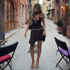 Valentina | Slim Fit V-Neck Backless Vacation Dress