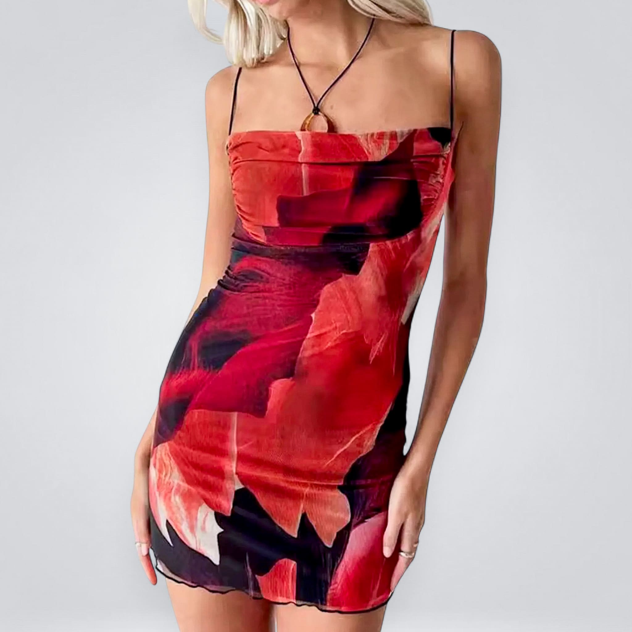 Nadia | Bright Flower Mini Dress