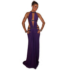 Celestina | Backless Patchwork Slimming Maxi Dress