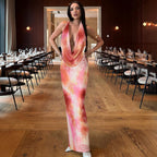 Juno | Ethereal Backless Waist-Cinch Maxi Dress