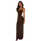 Irène | Cutout Cowl Neck Rooftop Party Maxi Dress