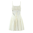 Odette | Charming Ruched Button Front Corset Mini Dress - Honeyvine