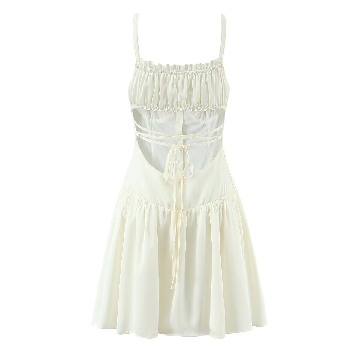 Odette | Charming Ruched Button Front Corset Mini Dress - Honeyvine