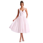 Elvira | Corset Bodice Full Skirt Midi Dress
