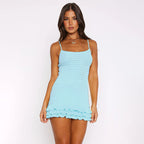 Fanny | Ruffle Hem Bodycon Mini Dress