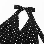 Pauline | Timeless Polka Dot Backless Midi Dress
