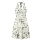 Colette | Playful Polka Dot Lace Halter Mini Dress