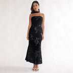 Yara | Tailored Backless Sequin Mesh Midi Dress