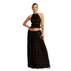 Alessia | Bohemian Ruffle Crop Top & Maxi Skirt Set