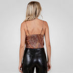 Mara | Boho Satin Crop Top