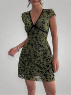 Ophelia | Chic Floral Mesh Mini Dress