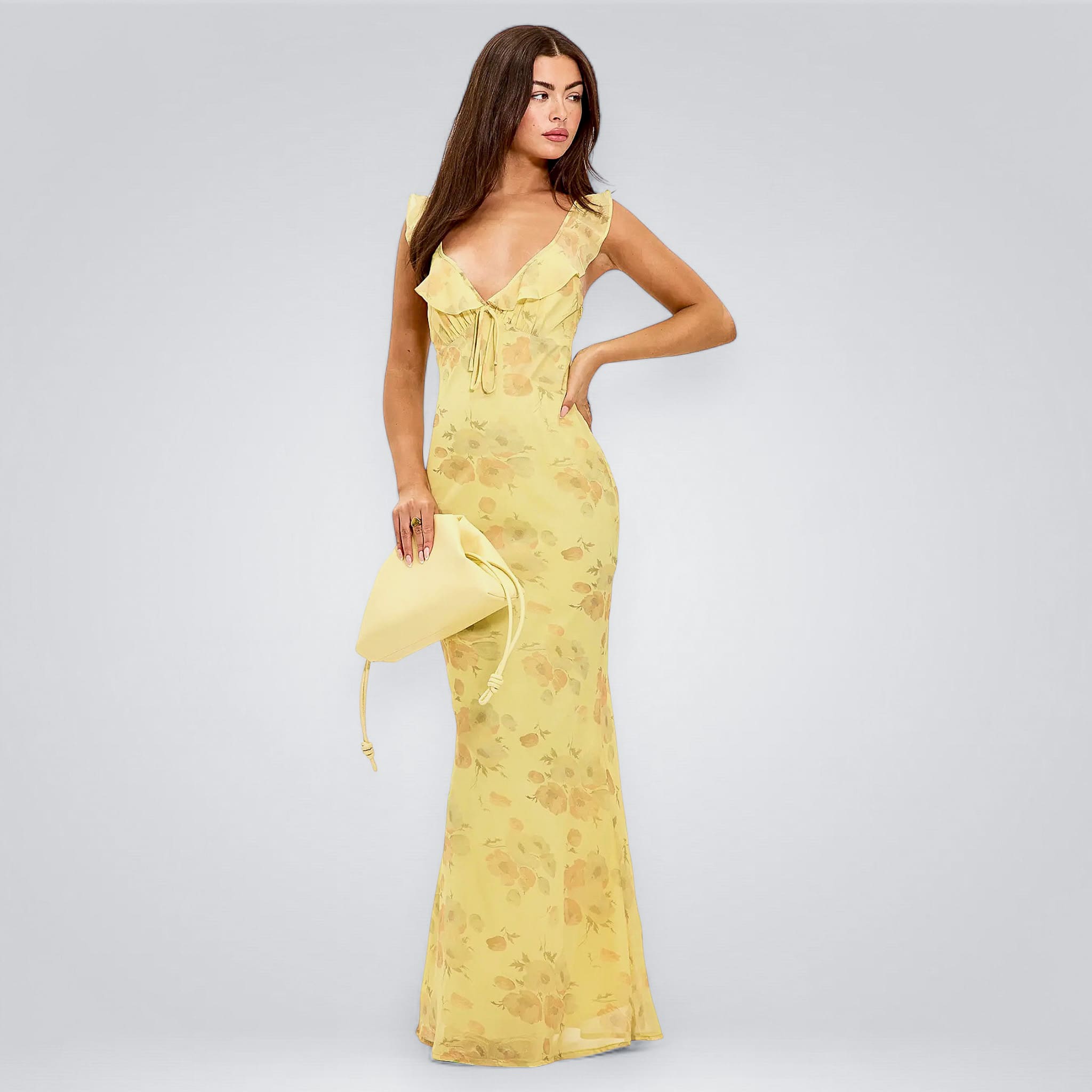 Thea | Ruffle Maxi Dress, Iconic Floral Charm