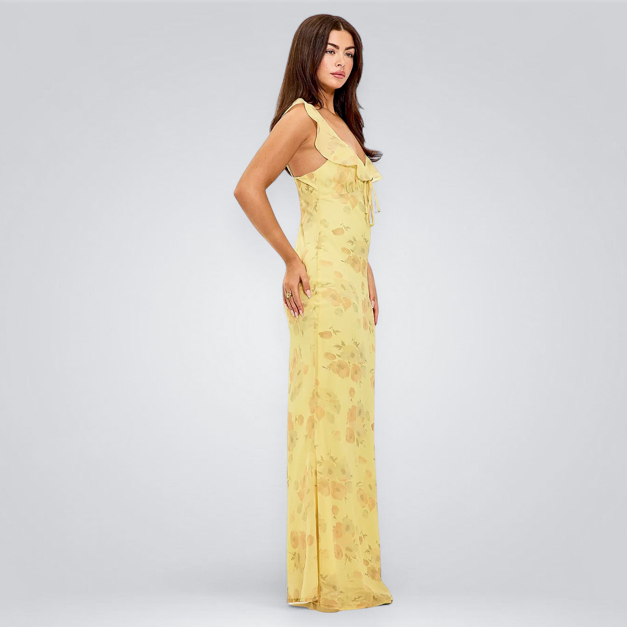 Thea | Ruffle Maxi Dress, Iconic Floral Charm