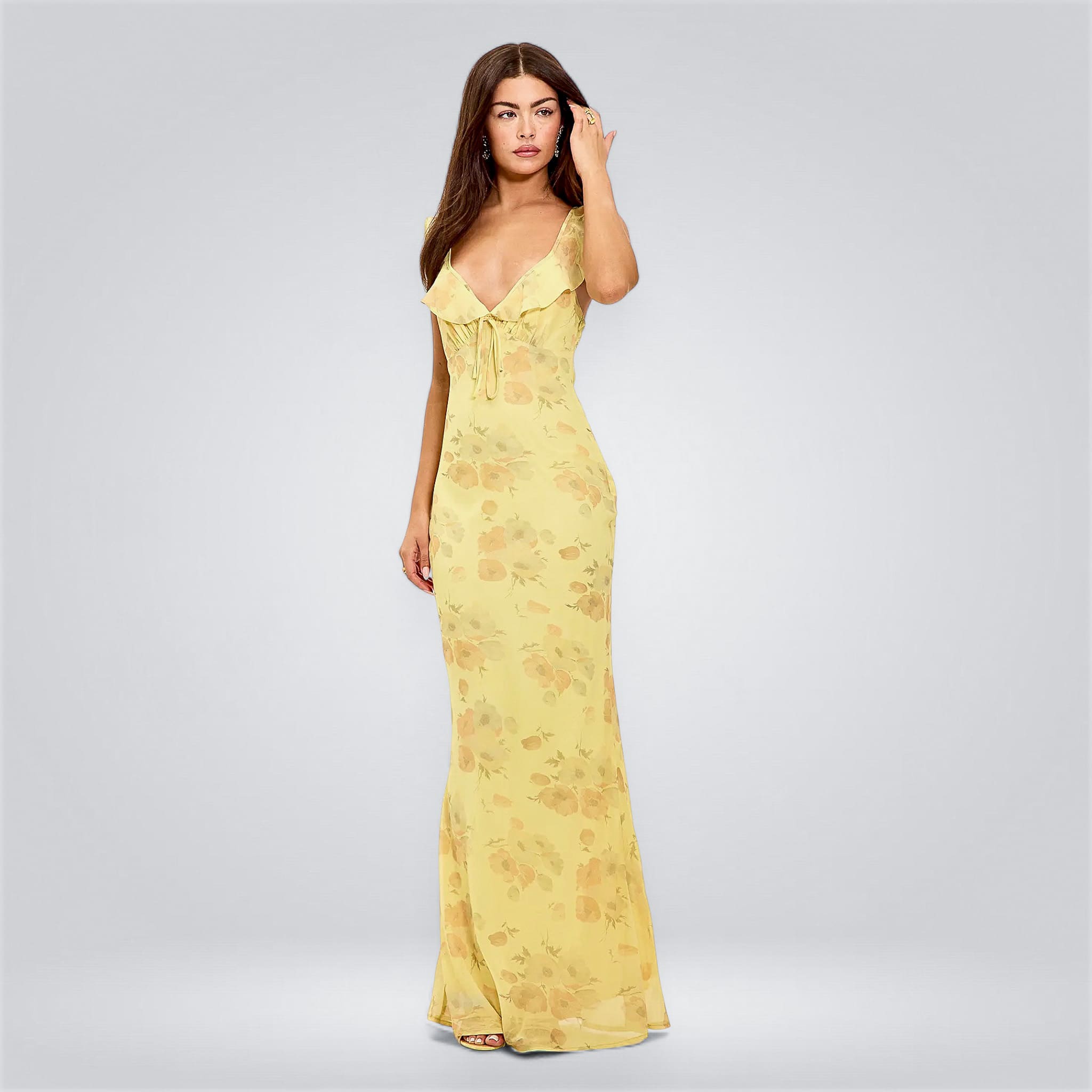 Thea | Ruffle Maxi Dress, Iconic Floral Charm