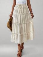 Lilia | High Waisted Boho Summer Flowing Skirt