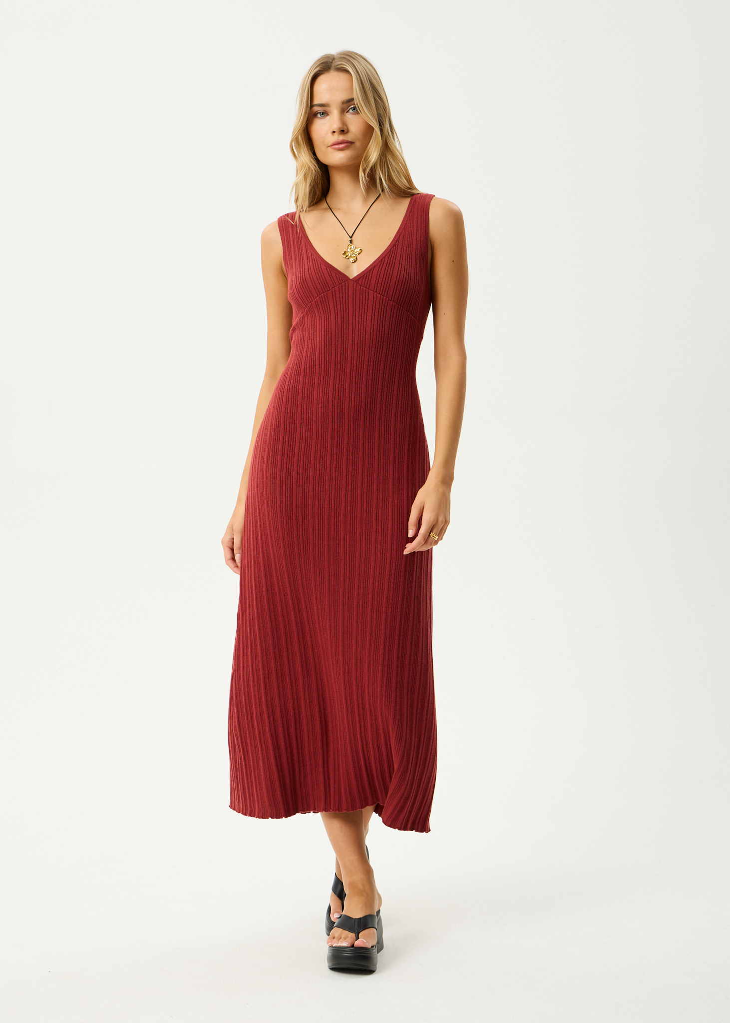 Ondine | Ribbed Knit Midi Dress