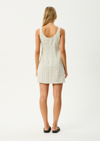 Solenne | Organic Seersucker Check Mini Dress