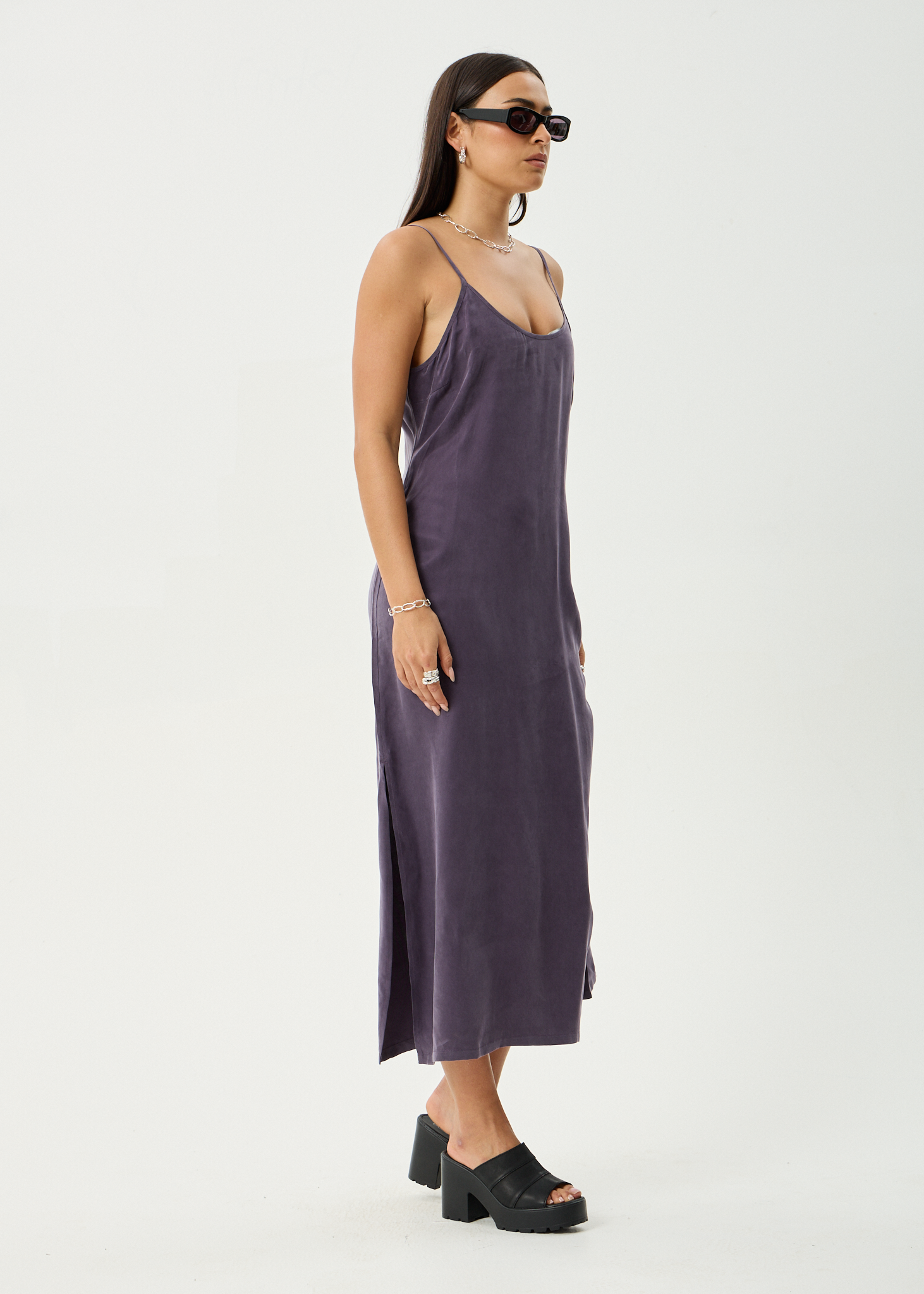 Aveline | Slip-Style Cupro Midi Dress