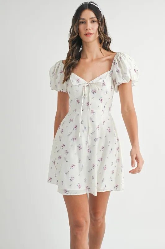 Stella | Romantic Cottagecore Babydoll Mini Summer Dress - HoneyvineDress