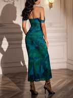 Shirley | Sophisticated Mesh Mermaid Formal Dress - HoneyvineDress