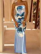 Donna | Vibrant Floral Maxi Mermaid Evening Dress - HoneyvineDress