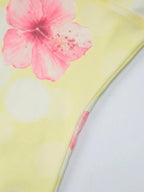 Lucia | Elegant Sheer Floral Print Mini Party Dress - HoneyvineDress