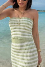 Holly | Soft Bandeau Knit Maxi Dress Resort Summer Look - HoneyvineDress