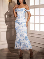 Shirley | Sophisticated Mesh Mermaid Formal Dress - HoneyvineDress