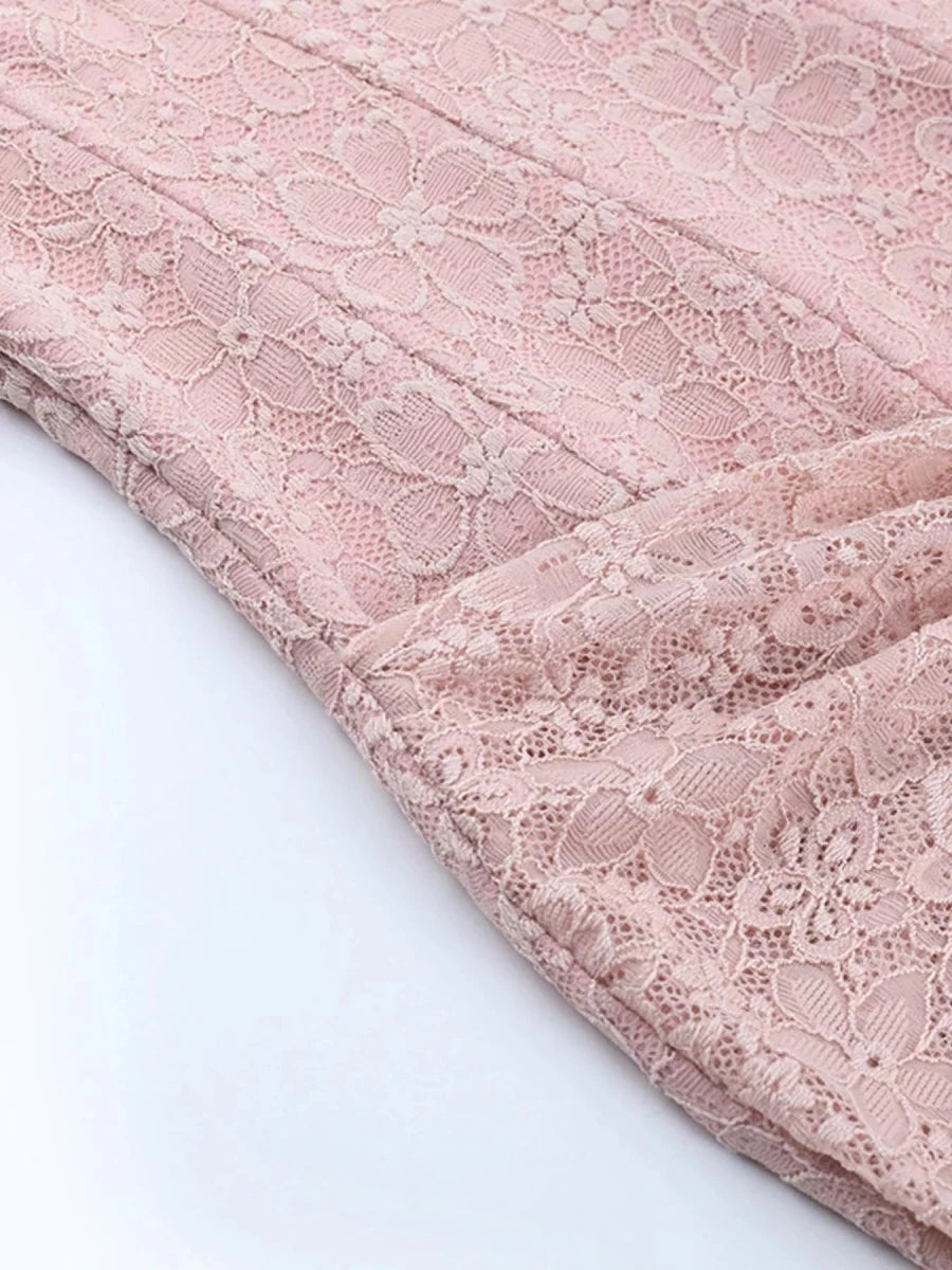 Delilah | Refined Lace Corset Bustier Mini Dress - HoneyvineDress