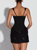 Audrey | Glam Sequin Bodycon Party Mini Dress - HoneyvineDress