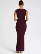 Bianca | Square Neck Sleeveless Maxi Dress - HoneyvineDress