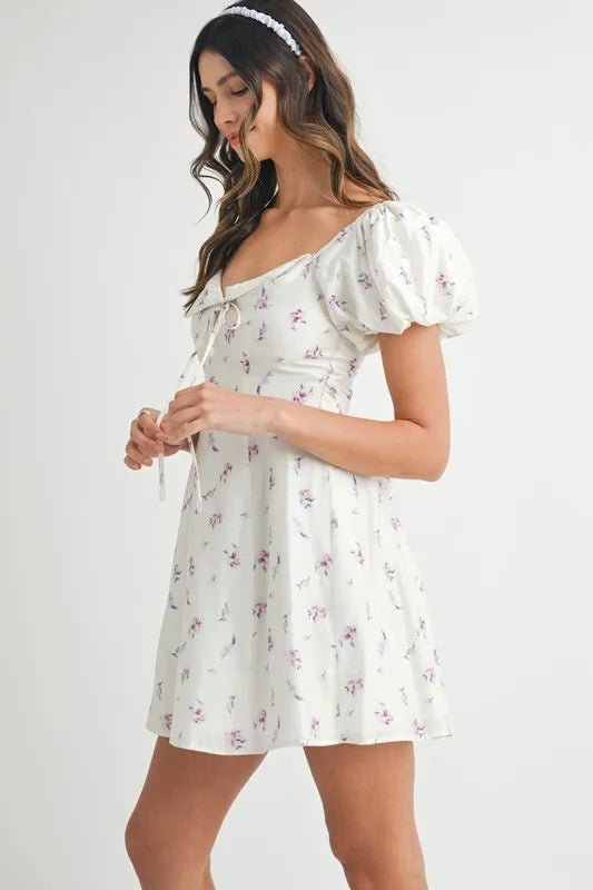 Stella | Romantic Cottagecore Babydoll Mini Summer Dress - HoneyvineDress