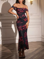 Shirley | Sophisticated Mesh Mermaid Formal Dress - HoneyvineDress