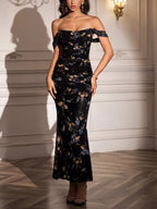 Shirley | Sophisticated Mesh Mermaid Formal Dress - HoneyvineDress