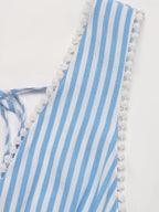 Celeste | Classic Striped Sleeveless Mini Dress - HoneyvineDress