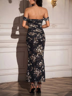 Shirley | Sophisticated Mesh Mermaid Formal Dress - HoneyvineDress
