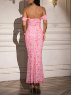 Shirley | Sophisticated Mesh Mermaid Formal Dress - HoneyvineDress
