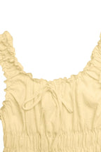 Talia | Cute Ruffle Smocked Maxi Dress - HoneyvineDress