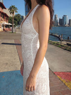 Juliette | Romantic Floral Lace Bodycon Mini Dress - HoneyvineDress